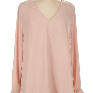 Halogen Long Sleeve Pink Blouse